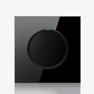 86mm Round LED Tempered Glass Switch Panel, Black Round Glass, One Open Dual Control, Two Billing Control, Two Open Dual Control, Three Billing Control, Three Open Dual Control, Four Billing Control, Four Open Dual Control, One Open Multiple Control...