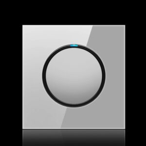 86mm Round LED Tempered Glass Switch Panel, Gray Round Glass, One Open Dual Control, Two Billing Control, Two Open Dual Control, Three Billing Control, Three Open Dual Control, Four Billing Control, Four Open Dual Control, One Open Multiple Control...