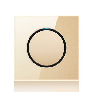 86mm Round LED Tempered Glass Switch Panel, Gold Round Glass, One Open Dual Control, Two Billing Control, Two Open Dual Control, Three Billing Control, Three Open Dual Control, Four Billing Control, Four Open Dual Control, One Open Multiple Control...