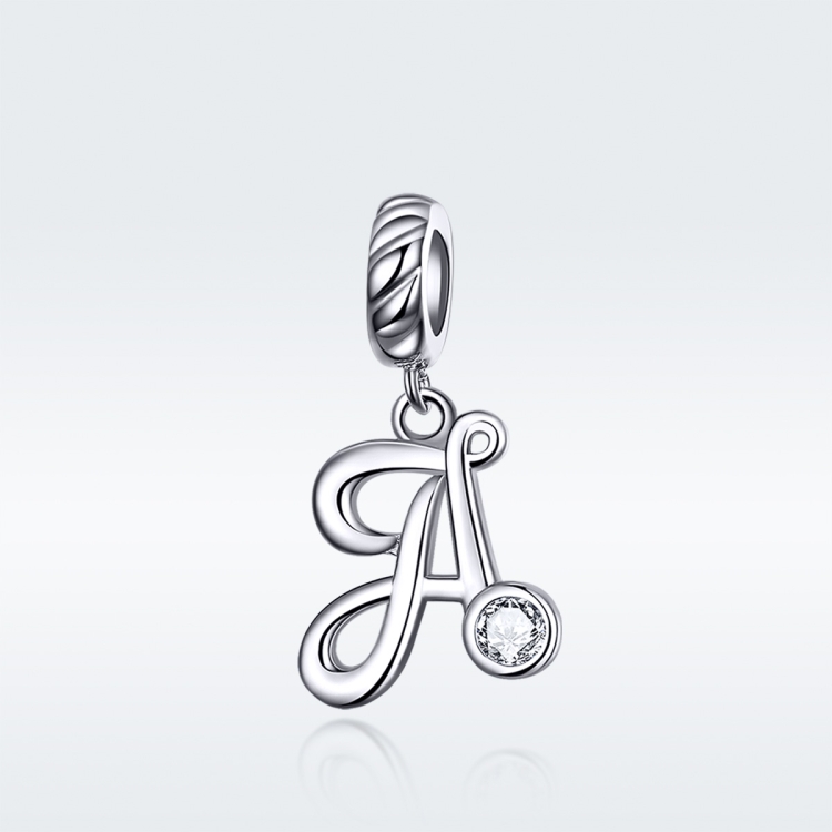 S925 Sterling Silver 26 English Letter Beads DIY Bracelet Necklace Accessories, A, B, C, D, E, F, G, H, I, J, K, L, M, N, O, P, Q, R, S, T, U, V, W, X, Y, Z - Image 2