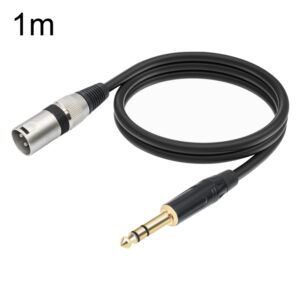 TC145BK55 6.35mm 1/4 TRS Male to XLR 3pin Male Microphone Cable, 1m, 2m, 3m, 5m, 10m