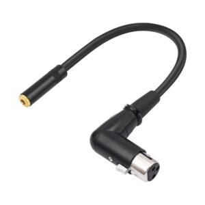 3.5mm Female to XLR Female Elbow Audio Converter Adapter Cable, 3.5mm Female to XLR Female Elbow