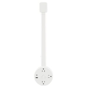 US Plug Round Power Outlet Extender Power Socket Extension Tool with USB / Type-C Fast Charging, 3 AC + USB, US Plug