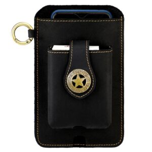 Vintage Genuine Leather Men Waist Bag Outdoor Work Mobile Phone Belt Pouch