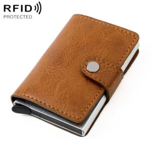 KB239 Crazy Horse Texture RFID Aluminum Alloy Multi-card Wallet