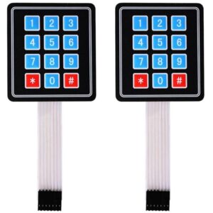 2pcs Membrane Switch Matrix Array Keyboard Keypad Control Panel Pad DIY Kit, 3x4, 4x4