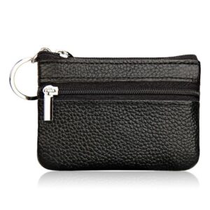 Genuine Leather Zipper Key Coin Purse