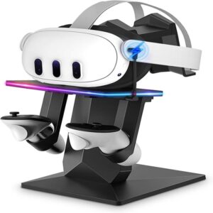 WG67 RGB Cool Lighting VR Display Stand, For Meta Quest 2 / 3 / 3S