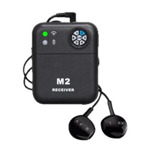 M2 Portable Wireless Monitoring Receiver with Wired Earphones, M2