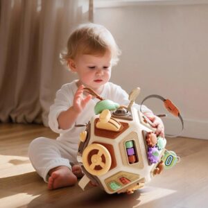 Baby Busy Board Cube Toys 22-in-1 Montessori Sensory Early Education Toy