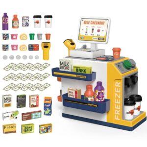 46pcs / Set Children Pretend Play Supermarket Cash Register Toy