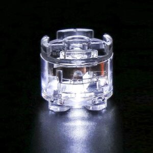 2x2 Round Building Blocks LED Light Accessories DIY Educational Toy