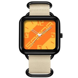SANDA 3261 Colorful Casual 5ATM Water-Resistant Student Quartz Watch, Nylon Beige, Nylon Black, Nylon Green