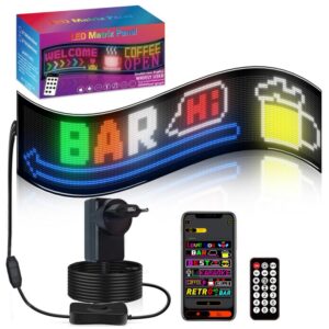 32x192 Pixels Double Row Ultra-Thin Waterproof LED Flexible Advertising Matrix Display Screen, 93 x 20cm