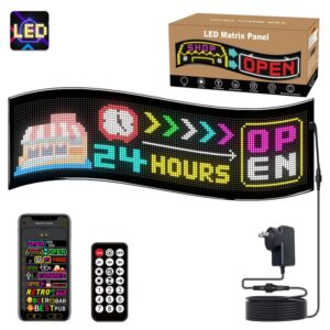 32x128 Pixels Dual Row Ultra-Thin LED Flexible Advertising Matrix Display Screen, Size: 98 x 28cm, 98 x 28cm