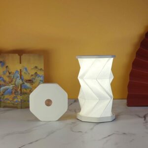 Mini Foldable Rotating Paper LED Lantern Night Light, White, Flying Apsaras, Flowers, Starry Night, Science Fiction, Black Character, Bamboo, Yellow Green, Forest Leaf, Deer, Cherry Blossoms