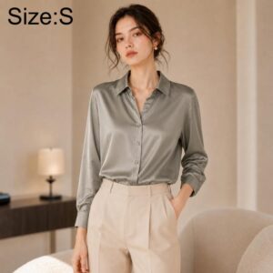 Vintage Hong Kong-Inspired Style Women Long Sleeve Shirt, S, M, L, XL, 2XL, 3XL