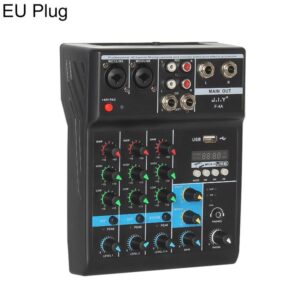 F-4A Multi-function Professional 4-way Recording Mixer Bluetooth Live Streaming Sound Card, EU Plug, UK Plug, US Plug, without Plug