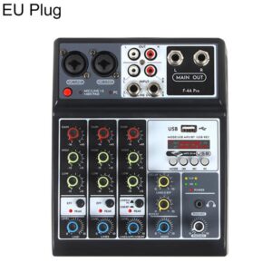 F-4A Pro Multi-function Professional Recording Mixer Bluetooth Live Streaming Sound Card, EU Plug, UK Plug, US Plug