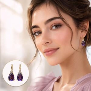 Zircon Teardrop Dangle Earrings for Women