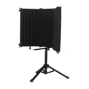 M3 Foldable Three-Panel Microphone Isolation Shield with Tripod and Pop Filter Kit, M3 Isolation Shield+Tripod+Pop Filter