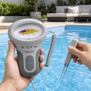 2 in 1 Portable Swimming Pool Water Quality Tester PH Tester