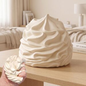 DOWMOO White Creamy Silicone Stress Relief Squeezable Toy