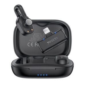 Yesido KR24 AI Noise Reduction Lavalier Microphone with 8 Pin Receiver, KR24