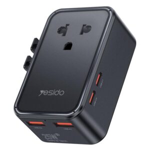 Yesido MC47 4-Port 25W GaN Fast Charger Universal Travel Adapter, MC47