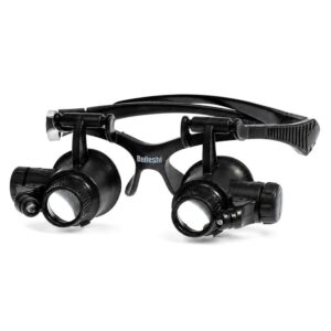 9892GJ Head-mounted Glasses Style Watch Repair Magnifying Glasses with LED Light