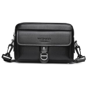 WEIXIER D1229 Lychee Texture Shoulder Crossbody Bag Large Capacity Waterproof Sling Bag