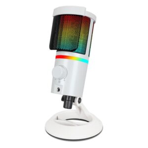XTUGA GB2066 Portable Design RGB Lighting Condenser Desktop Microphone, GB2066