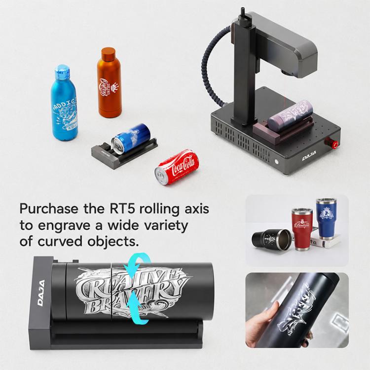 DAJA M1 Ultra Mini Fiber Laser Marking Machine 10W High-Power Fully Automatic Fiber Optic Engraving Machine, M1 Ultra, M1 Ultra + Rotary Axis, M1 Ultra + Rotary Clamp, M1 Ultra + Rotary Axis + Clamp - Image 11