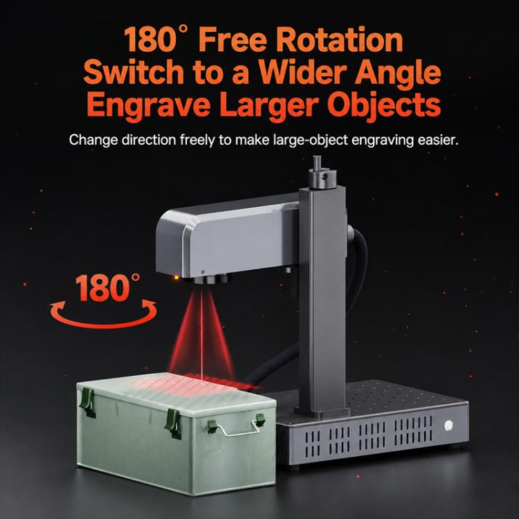 DAJA M1 Ultra Mini Fiber Laser Marking Machine 10W High-Power Fully Automatic Fiber Optic Engraving Machine, M1 Ultra, M1 Ultra + Rotary Axis, M1 Ultra + Rotary Clamp, M1 Ultra + Rotary Axis + Clamp - Image 8