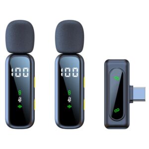 L06 Dual Mic 2 in 1 Live Streaming Wireless Lavalier Noise Reduction Microphone, Type-C, 8 Pin