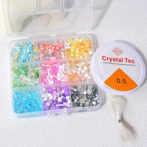 Children DIY Mixed-Color Beaded Bracelet Kit Random Color Delivery, 9-grid, 12-grid, 24-grid