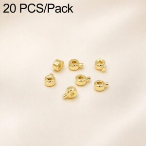 20 PCS/Pack Gold-Filled Copper Spacer Beads End Connectors for DIY Jewelry, Deluxe 2.5mm Hole 1mm, Deluxe 3.2mm Hole 1.2mm, Regular 3.2mm Hole 1.2mm