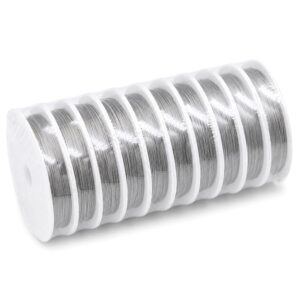 10 PCS/Pack Beading Wire Stainless Steel Jewellery Wire Craft Wire for Jewelry Making Crafts Supplies, 0.38mm, 0.45mm