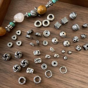 Tarnish-Resistant Vintage Silver Spacers and Beads DIY Accessories