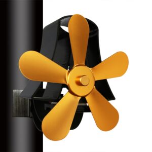 YL-106 5-Blade High Temperature Aluminum Heat Powered Fireplace Stove Fan, YL-106 (Gold), YL-106 (Rose Red), YL-106 (Silver), YL-106 (White), YL-106 (Black), YL-106 (Bronze), YL-106 (Grey)