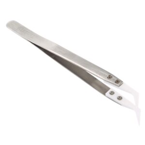 TC-14W Stainless Steel High Temperature Resistance Ceramic Tip Elbow Tweezers