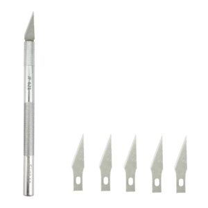 JIAFA JF-621 Metal Carving Knife Professional Mobile Phone Repair Tool with 6 Blades(Silver)