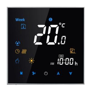 BHT-3000 16A Load Electronic Heating Type LCD Digital Heating Room Thermostat with Sensor, Display Clock / Temperature  / Time / Week / Heat etc., BHT-3000 16A (Black), BHT-3000 16A (White)
