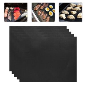 5 PCS 0.2mm Thick Barbecue Grill Mat Non-Stick BBQ Grill Mats, Size:40*33CM, 5 PCS