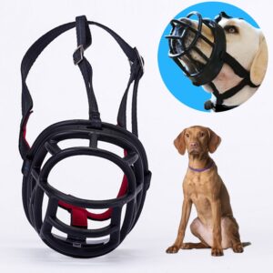 Dog Muzzle Prevent Biting Chewing and Barking Allows Drinking and Panting, Size: 10.3*9.3*12.5cm, Size: 10.3*9.3*12.5cm