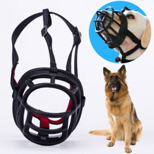 Dog Muzzle Prevent Biting Chewing and Barking Allows Drinking and Panting, Size: 11.2*10.7*14.3cm, Size: 11.2*10.7*14.3cm