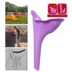 Portable Female Women Urinal Urination Toilet Silicone Urine Pee Device Funnel Camping Travel, Random Color Delivery