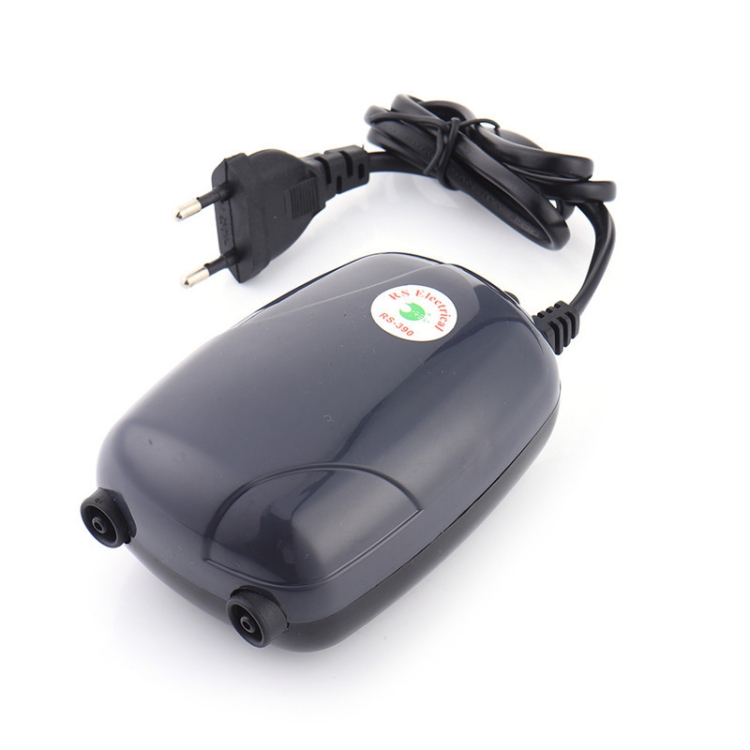 RS-390 220V 5W Double Outlets Adjustable Flow Silent Aquarium Air Pump Fish Tank Oxygen Air Pump - Image 2