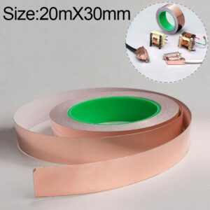Pure Copper Double-sided Conductive Copper Foil Tape Signal Masking Tape, Size: 20m x 30mm