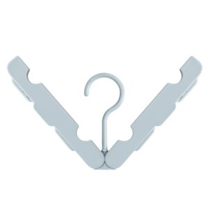 Foldable Clothes Hanger Drying Rack with 4 Hidden Clips for Home / Travel, Random Color Delivery